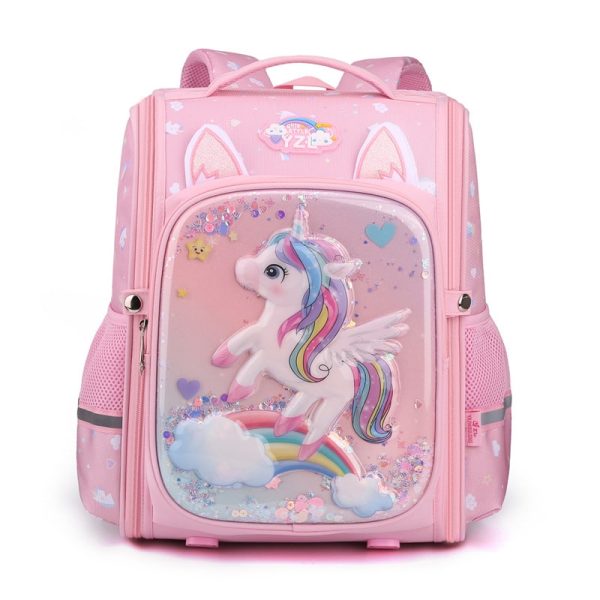 cartable licorne rose