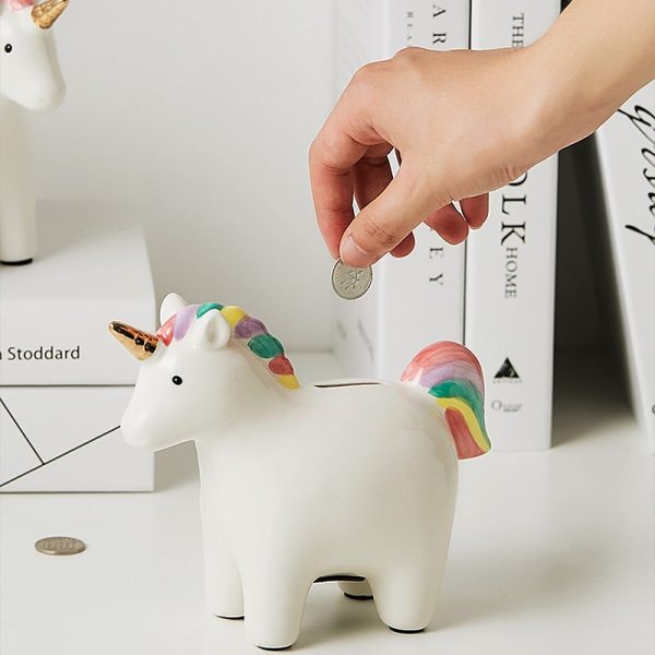 tirelire licorne en céramique