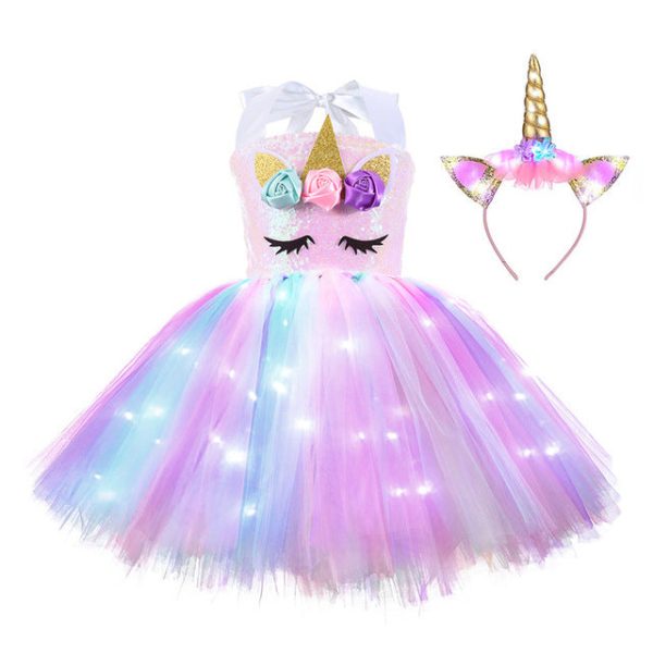 robe licorne lumineuse