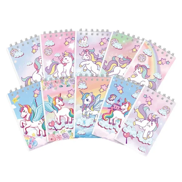 carnet à spirale licorne