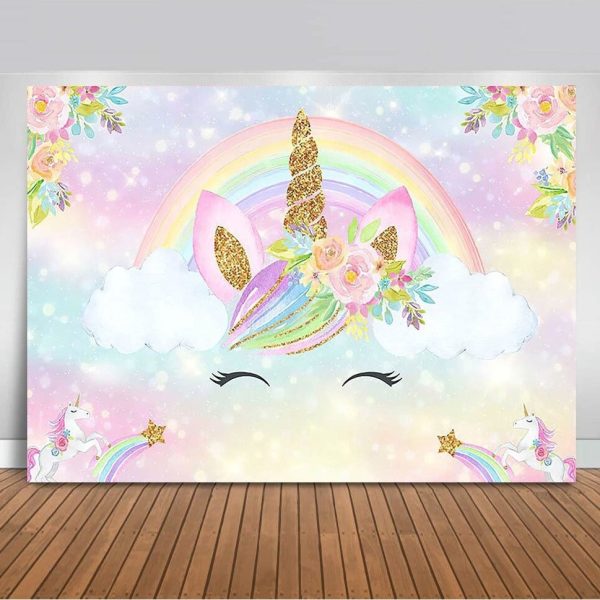 toile licorne arc-en-ciel