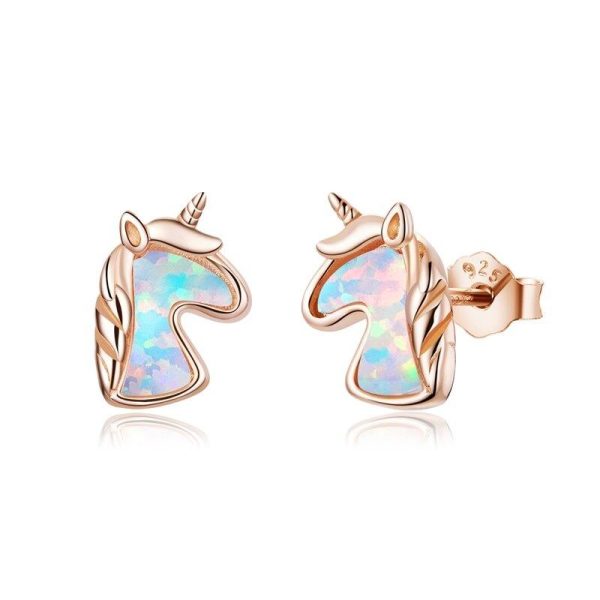 boucles d'oreilles licorne argent