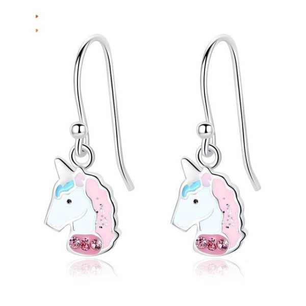 boucles d’oreilles licorne crochet argent