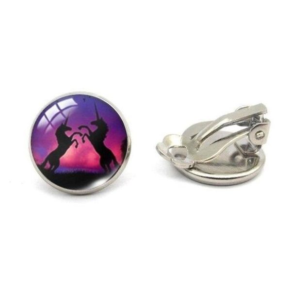 boucles d’oreilles licorne duo clip