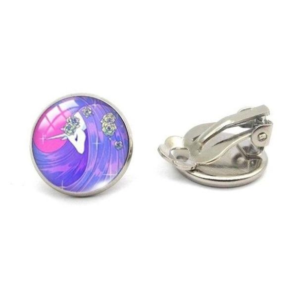 Boucles d'Oreilles Licorne Femme Fleurie