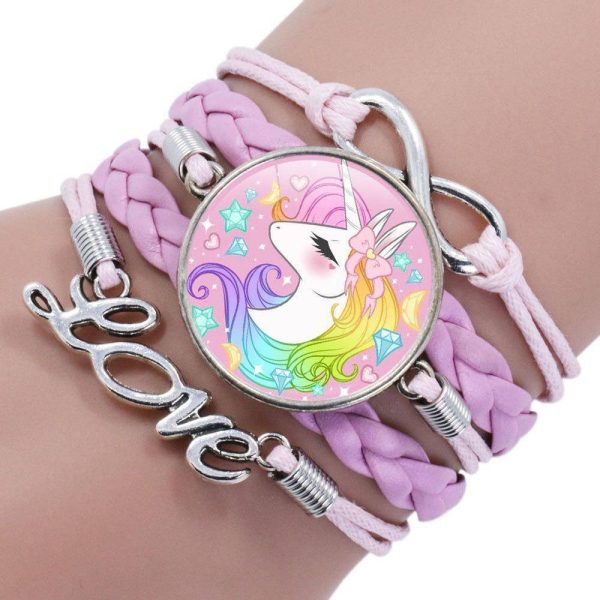 bracelet licorne tressé fille