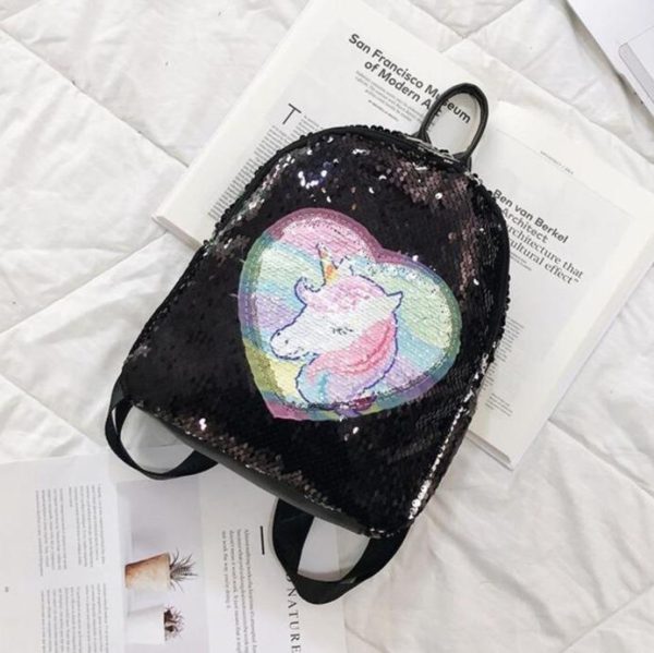 cartable licorne amour noir