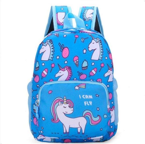 cartable bleu licorne enfant