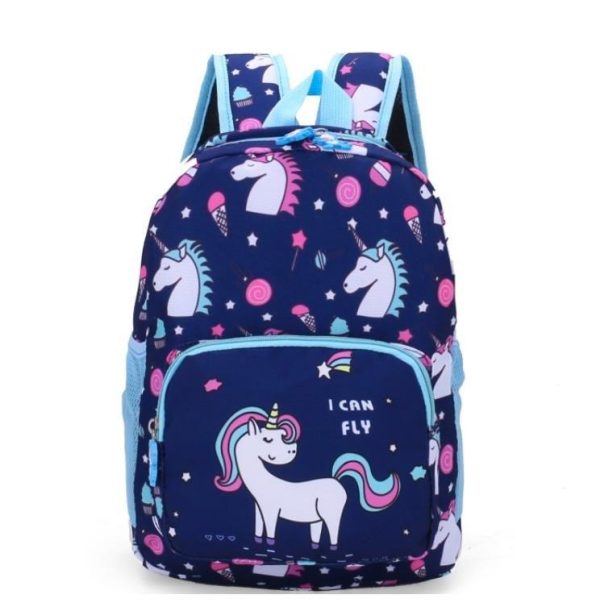 cartable licorne CP bleu marine enfant
