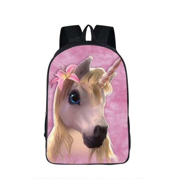 cartable licorne fleur pour petite fille