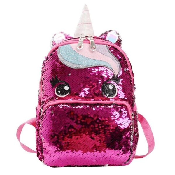 cartable licorne rouge fushia