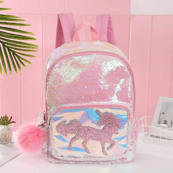 cartable licorne fille pompon