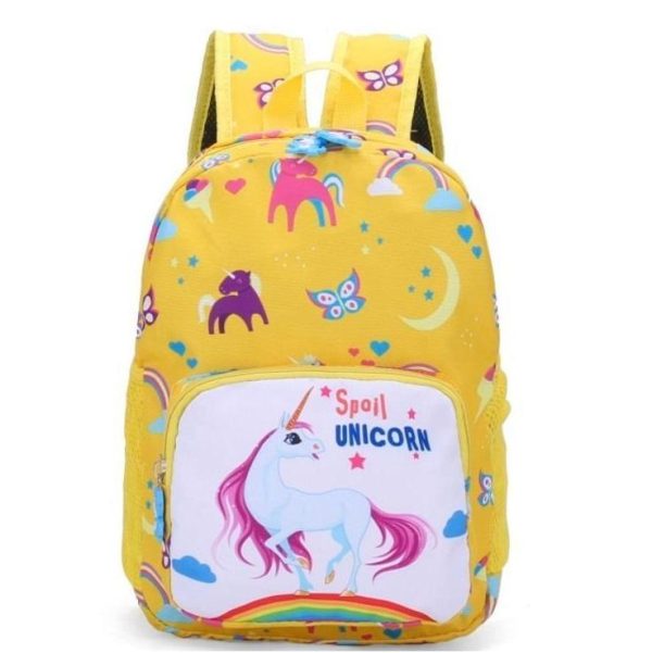 cartable licorne scolaire jaune