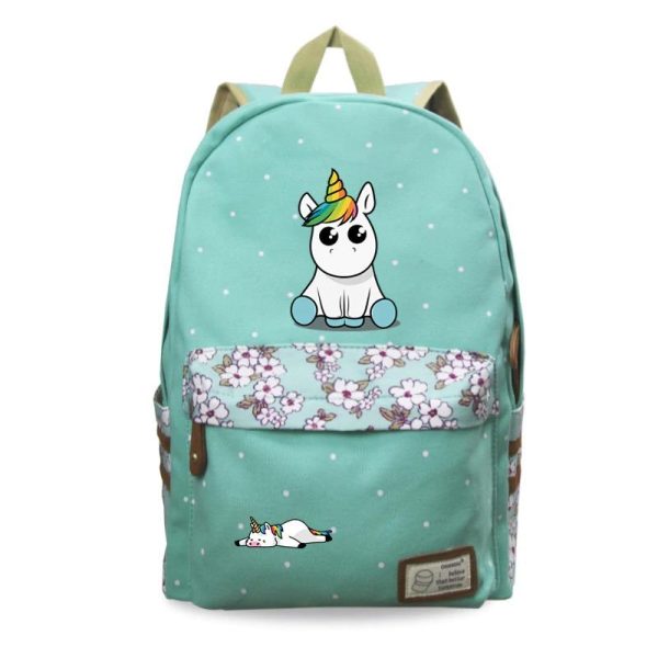 cartable licorne vert