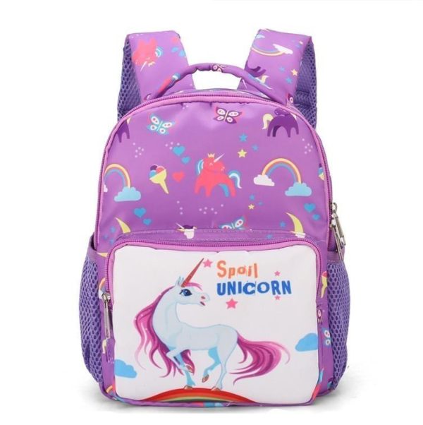 cartable licorne violet pastel