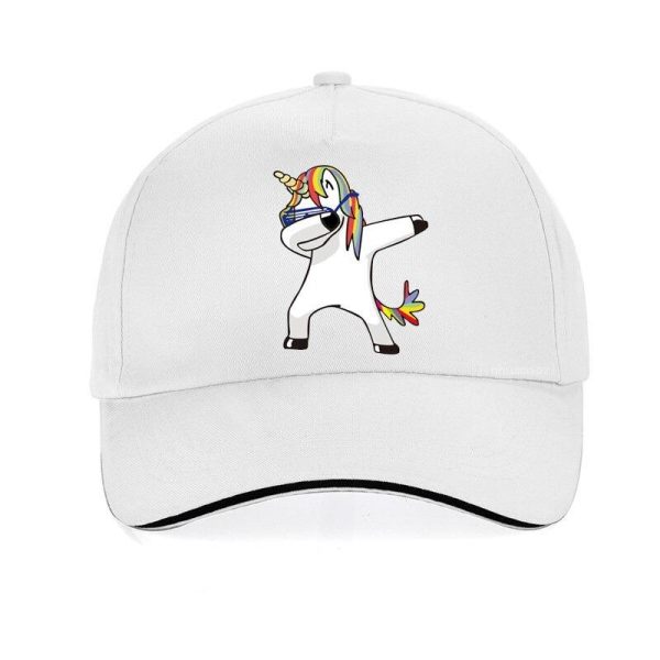 casquette licorne dab blanc
