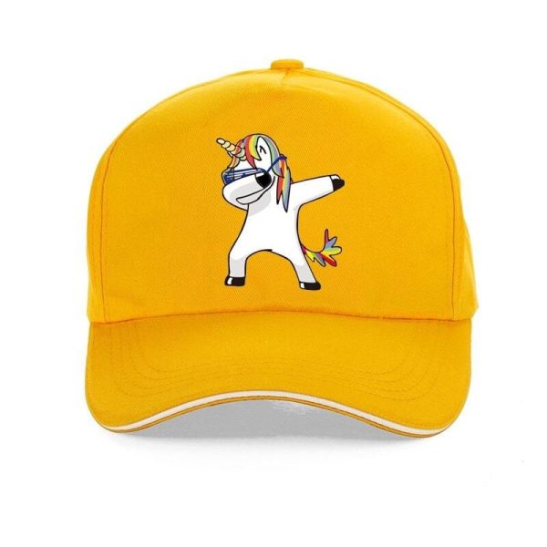 casquette licorne dab jaune