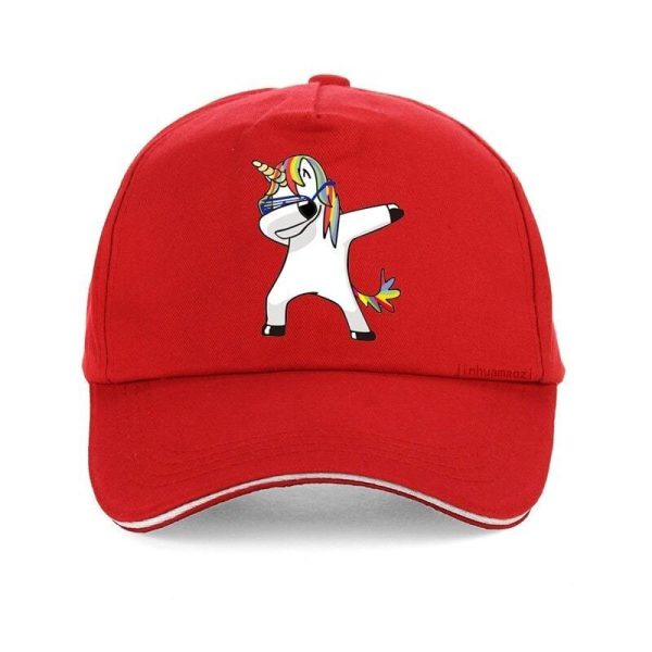 casquette licorne dab rouge