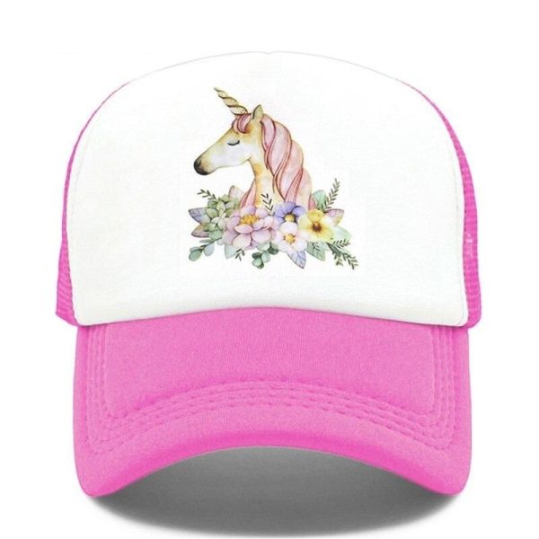 casquette Licorne Rose Foncé