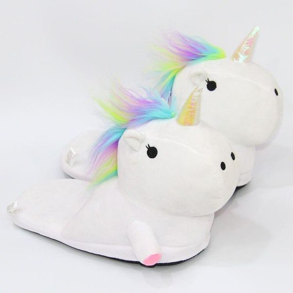 chausson licorne blanc