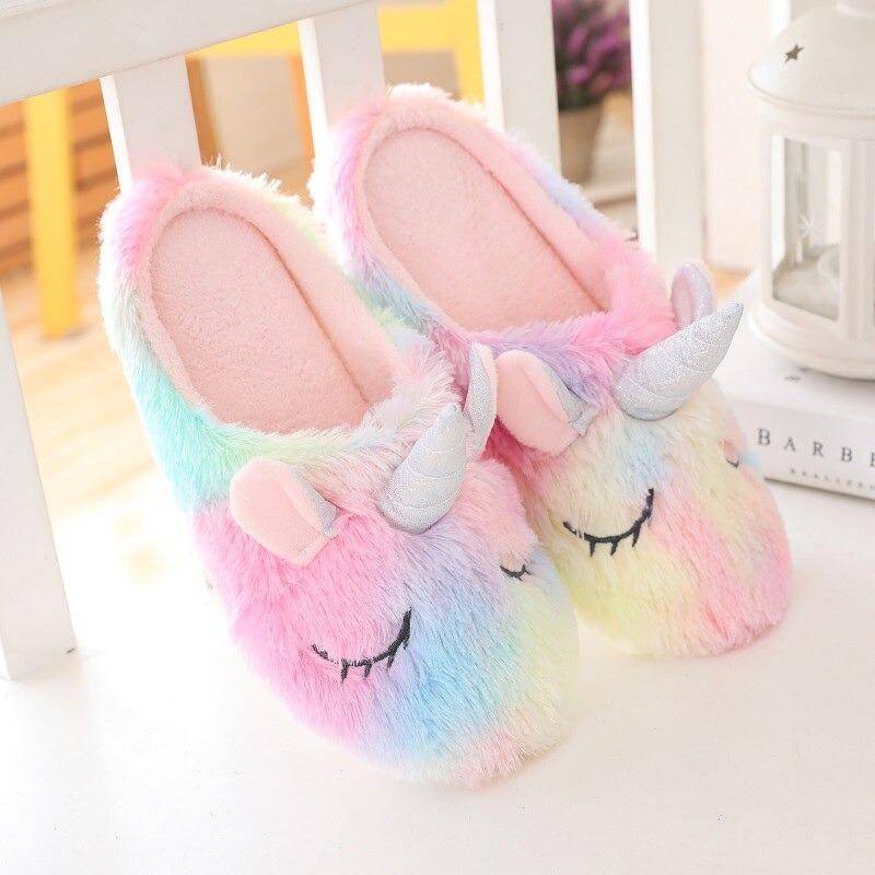 Chaussons Licorne Multicolore