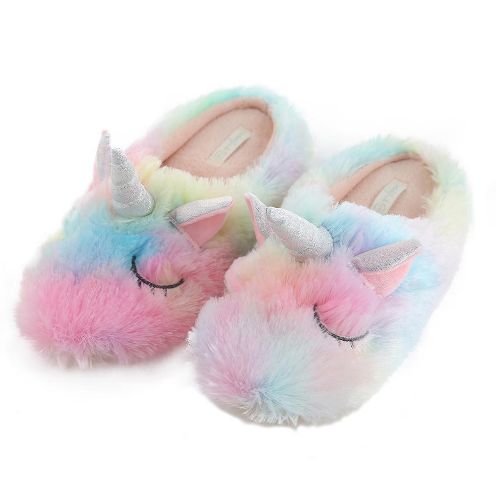 Chaussons doux multicolores
