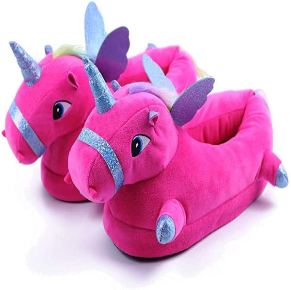 chausson licorne unicorne rouge