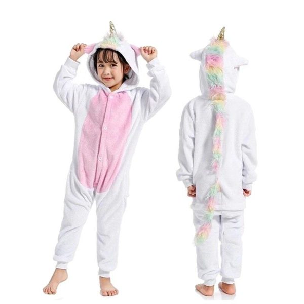 combinaison licorne blanche enfant