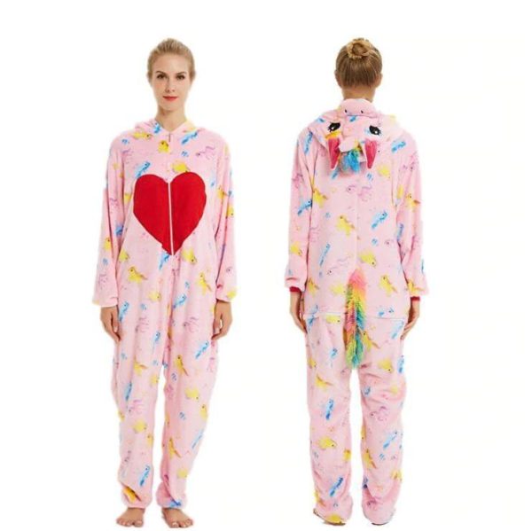 combinaison Licorne Femme Cœur Rouge