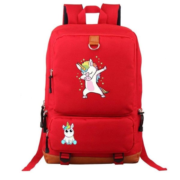 cartable licorne grand format rouge