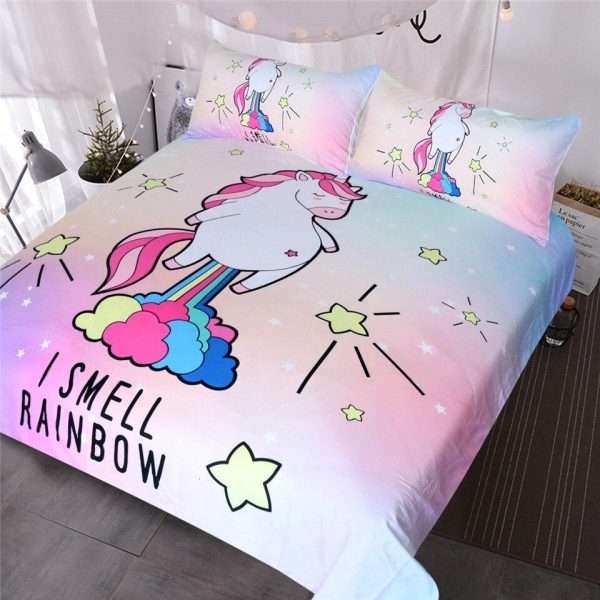 housse de couette licorne en fusée