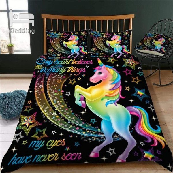 housse de couette licorne nuit étoilée