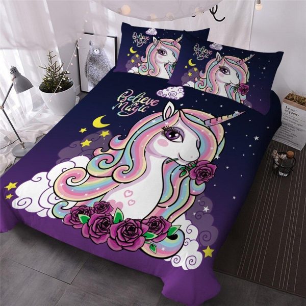 Housse de Couette Licorne Fille Romantique
