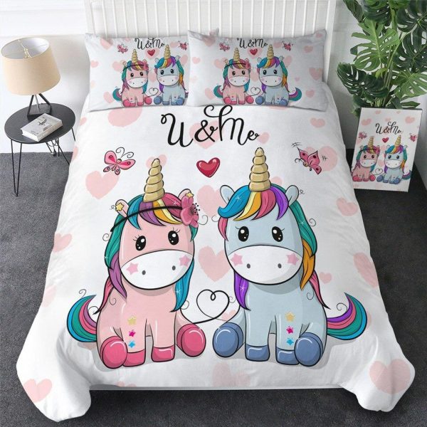 Housse de Couette Licorne Meilleurs Amis