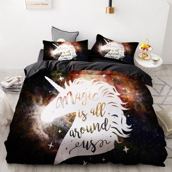 housse de couette licorne pégase magique