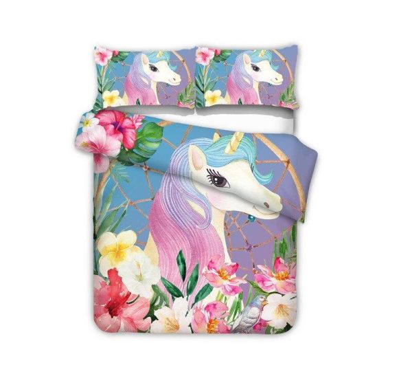 Housse de Couette Licorne Printemps