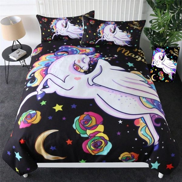 Housse de Couette Licorne Reine de la Nuit