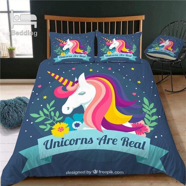 housse de couette licorne unicorns are real