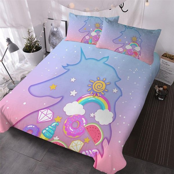 housse de couette licorne enchantée