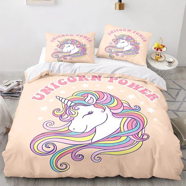 housse de couette licorne orange