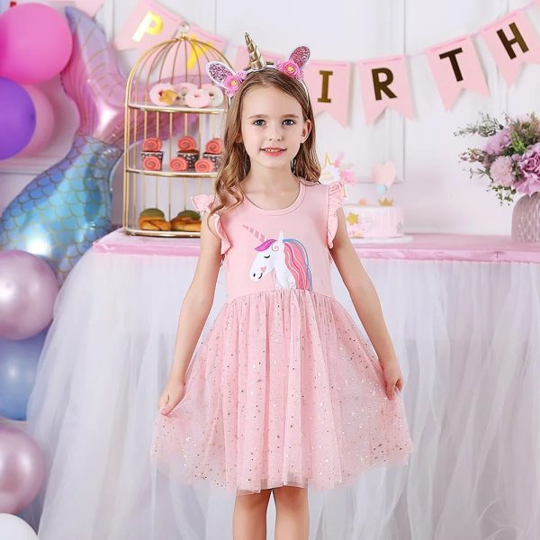 robe licorne rose pour fille