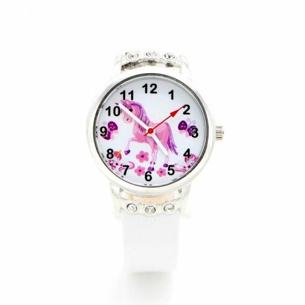 montre licorne chic blanc