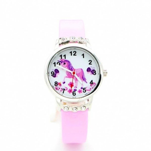 montre licorne chic rose