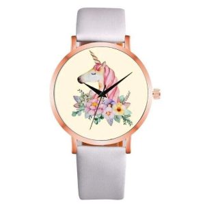 montre licorne élégance argent