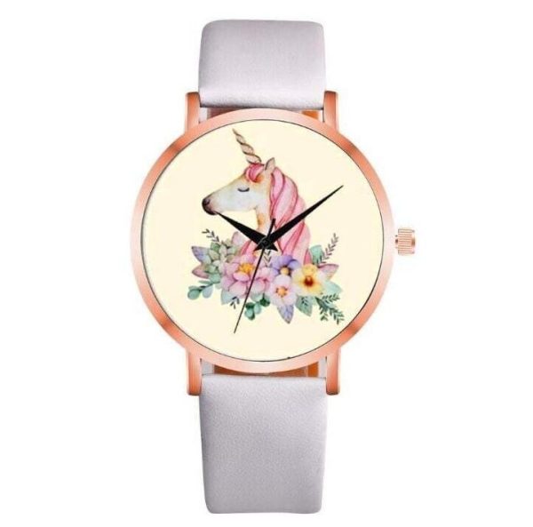 montre licorne élégance argent