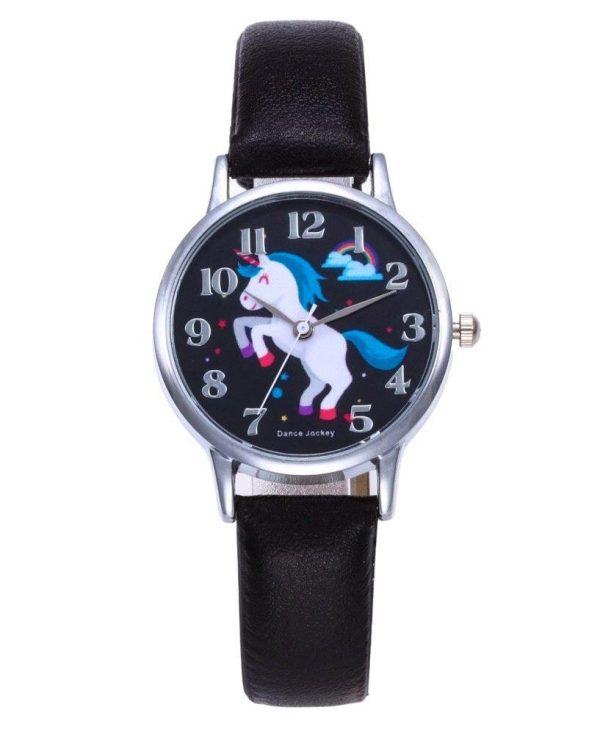 montre licorne garçon noir