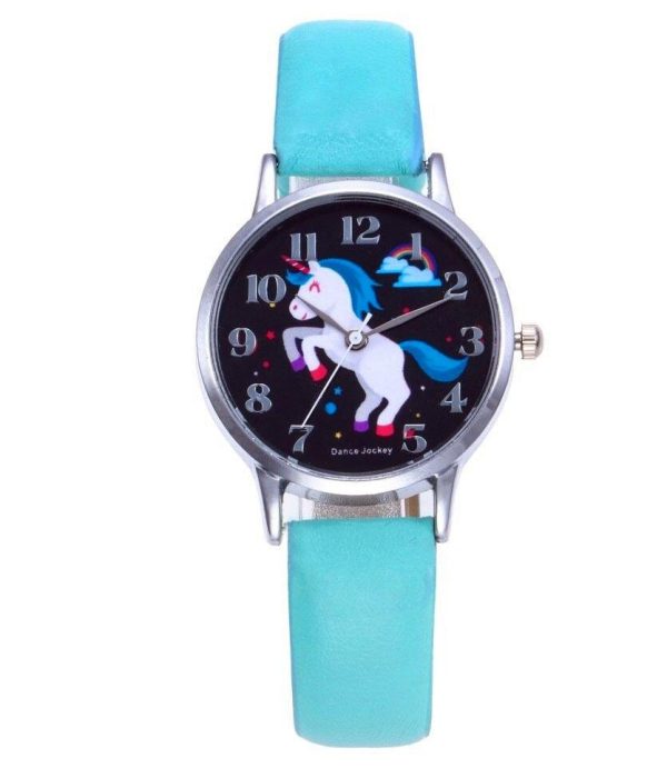 montre licorne garçon turquoise