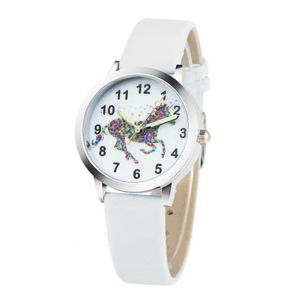 montre licorne magique blanc