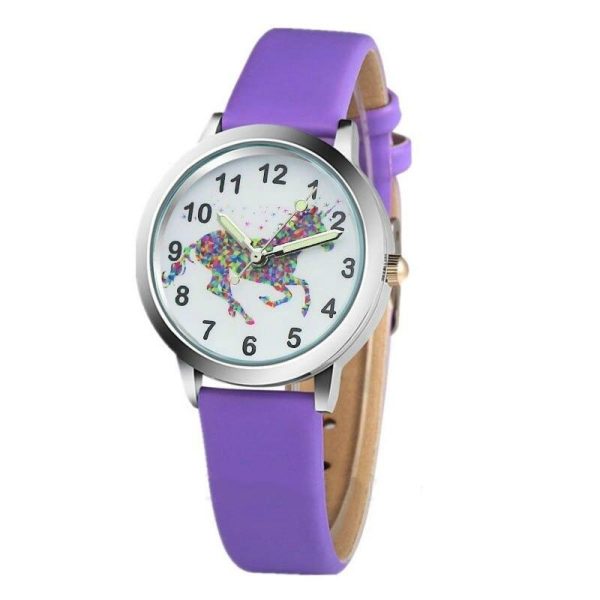 montre licorne magique violet