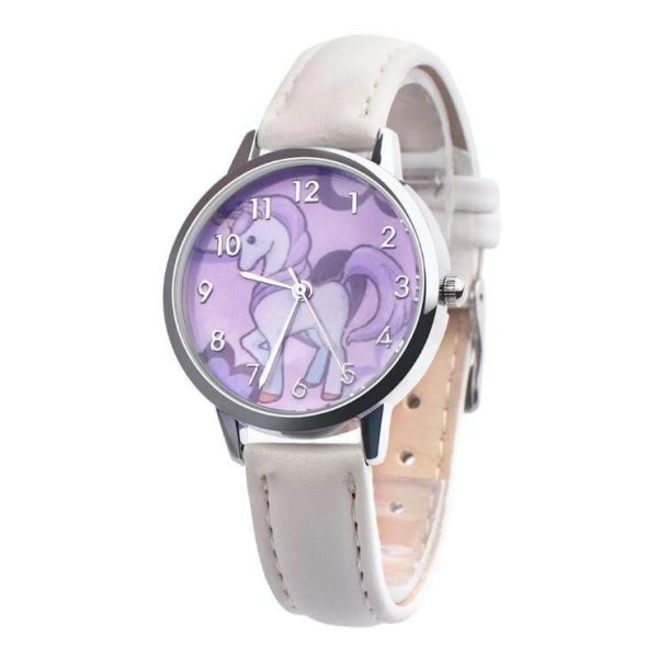 montre licorne blanche